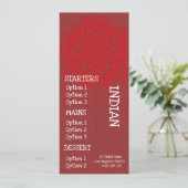 インド料理の夕食メニュー メニュー (スタンド正面)