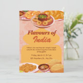 インド料理の招待 招待状 (スタンド正面)