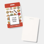 インド料理 カフェ レストラン シェフ サーバー バッジ (正面&裏面)