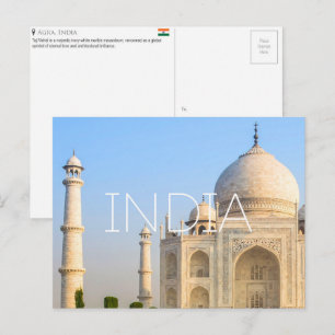 インド旅行のはがき:タージ・マハル ポストカード