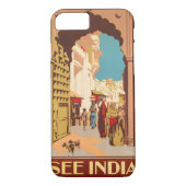 インド旅行のポスターの電話ケース Case-Mate iPhoneケース (裏面)