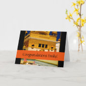 インド旅行ポスターインディアンヴィンテージアート カード (黄色い花)