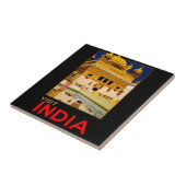 インド旅行ポスターインディアンヴィンテージアート タイル (側面)