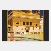 インド旅行ポスターインディアンヴィンテージアート ラッピングペーパーシート (正面)