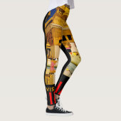 インド旅行ポスターインディアンヴィンテージアート レギンス (右)