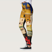 インド旅行ポスターインディアンヴィンテージアート レギンス (左)