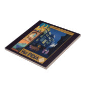 インド旅行ポスターコラージタイル タイル (側面)