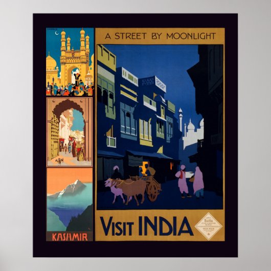 インド旅行ポスターコラージュのポスター ポスター (正面)