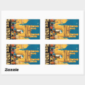 インド旅行ポスターシール 長方形シール (シート)