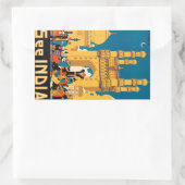 インド旅行ポスターシール 長方形シール (バッグ)