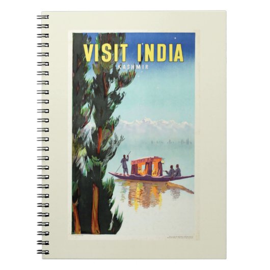 インド旅行ポスターノートブック ノートブック (正面)
