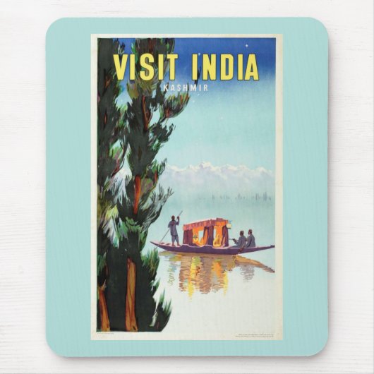 インド旅行ポスタームースパード マウスパッド (正面)