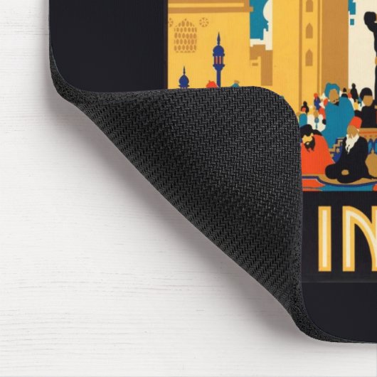 インド旅行ポスタームースパード マウスパッド (コーナー)