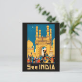 インド旅行ポスター葉書 ポストカード (スタンド正面)