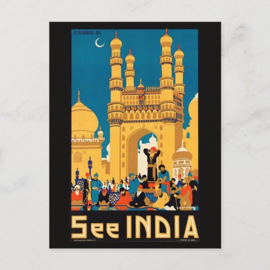 インド旅行ポスター葉書 ポストカード (正面)