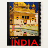 インド旅行ポスター インド ヴィンテージ アート プランナー手帳 (裏面)
