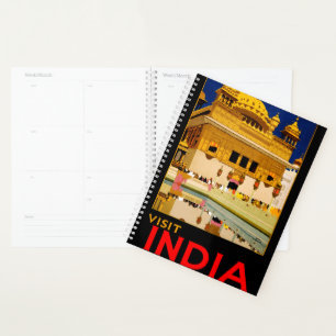 インド旅行ポスター インド ヴィンテージ アート プランナー手帳