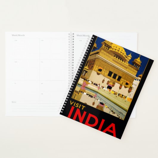 インド旅行ポスター インド ヴィンテージ アート プランナー手帳 (ディスプレー)