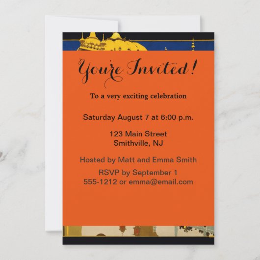 インド旅行ポスター インド ヴィンテージ アート 招待状 (正面)