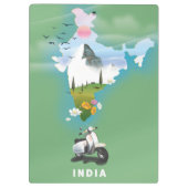 インド旅行ポスター クリップボード (裏面)