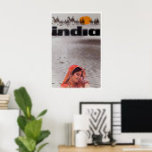 インド旅行ポスター ビンテージ インド美術プリント ポスター (ホームオフィス)