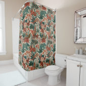 インド植民地様式の庭園 ゾウ トラ ヴィンテージ シャワーカーテン (インサイチュ)