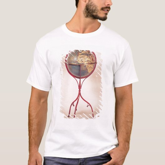 インド洋を示す地球地球 Tシャツ (正面)