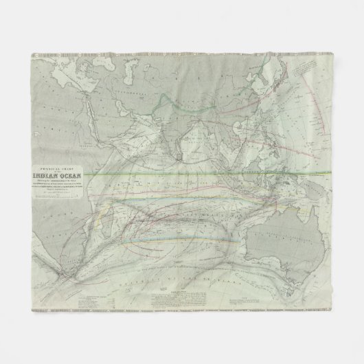 インド洋2 フリースブランケット (正面(横))