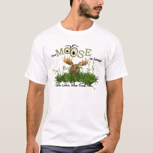 インド湖、NYは、"アメリカヘラジカ緩い" Tシャツです Tシャツ