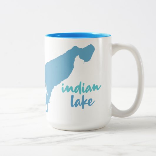 インド湖- Vicksburg、ミシガン州 ツートーンマグカップ (右)
