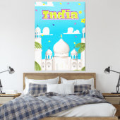 インド漫画旅行プリント。 キャンバスプリント (インサイチュ (寝室))