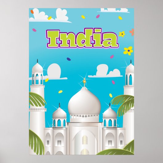 インド漫画旅行プリント。 ポスター (正面)