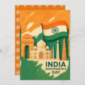インド独立記念日カード (正面/裏面)