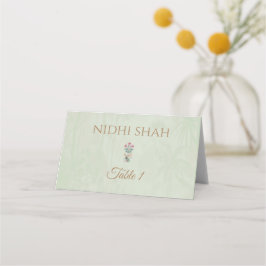 インド結婚式プレイスカード モダンピチワイテーマ プレイスカード