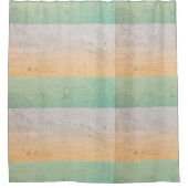 インド絵を描の壁、緑、黄色、白。 シャワーカーテン (正面)