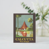 インド西ベンガル州の州都カルカッタ ポストカード (スタンド正面)