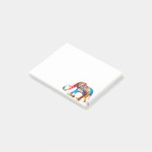 インド象ヴィンテージ旅行愛の水色 ポストイット (アングル)