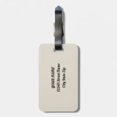 インド象ヴィンテージ旅行愛の水色 ラゲッジタグ (裏面縦)