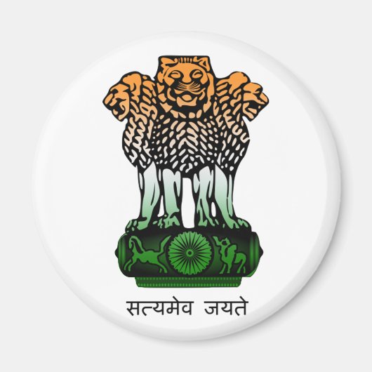 インド軍旗 マグネット (正面)