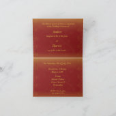 インド風の結婚式招待状カード（折り畳み式） 招待状 (内部)