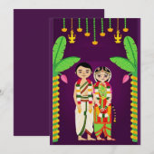 インド風の結婚式 招待状 (正面/裏面)