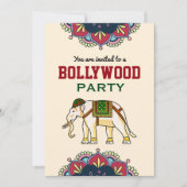 インド風ボリウッドパーティー誕生日招待状 招待状 (正面)
