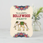 インド風ボリウッドパーティー誕生日招待状 招待状 (スタンド正面)