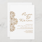 インド風招待状 | ペイズリー 招待状 (正面/裏面)