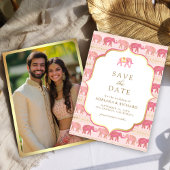 インド風結婚式のゾウの写真 セーブザデート