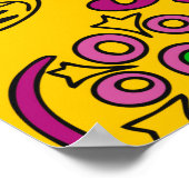 インド風、トルコ風、イタリア風、ポルトガル風の花 - マンダラ付きの祭りパッチワーク。幾何学的なパッ ポスター (角)