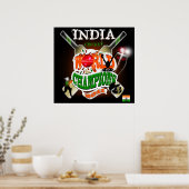 インド2011年ICCクリケットW杯チャンピオン ポスター (キッチン)