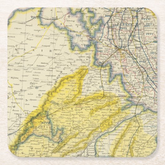 インド4 スクエアペーパーコースター (正面)