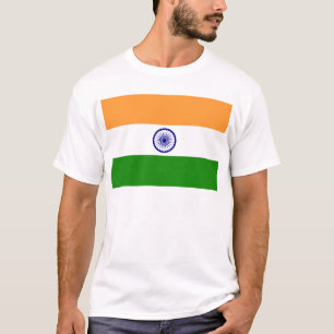 インド- तिरंगा -の旗भारतकाध्वज Tシャツ
