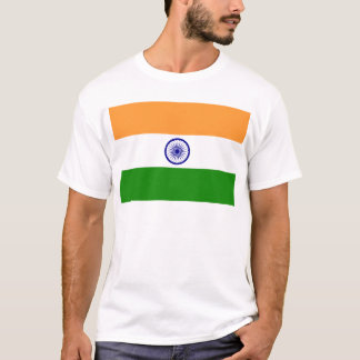 インド- तिरंगा -の旗भारतकाध्वज Tシャツ